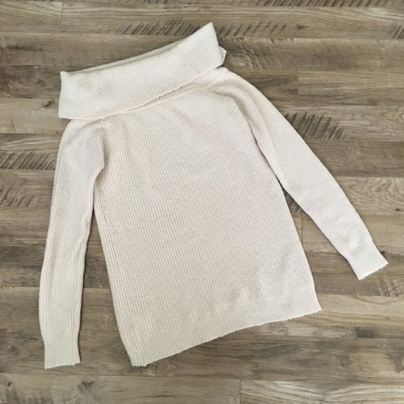 Urban Heritage Cream Cowl Neck Knit Sweater - Picture 1 of 14